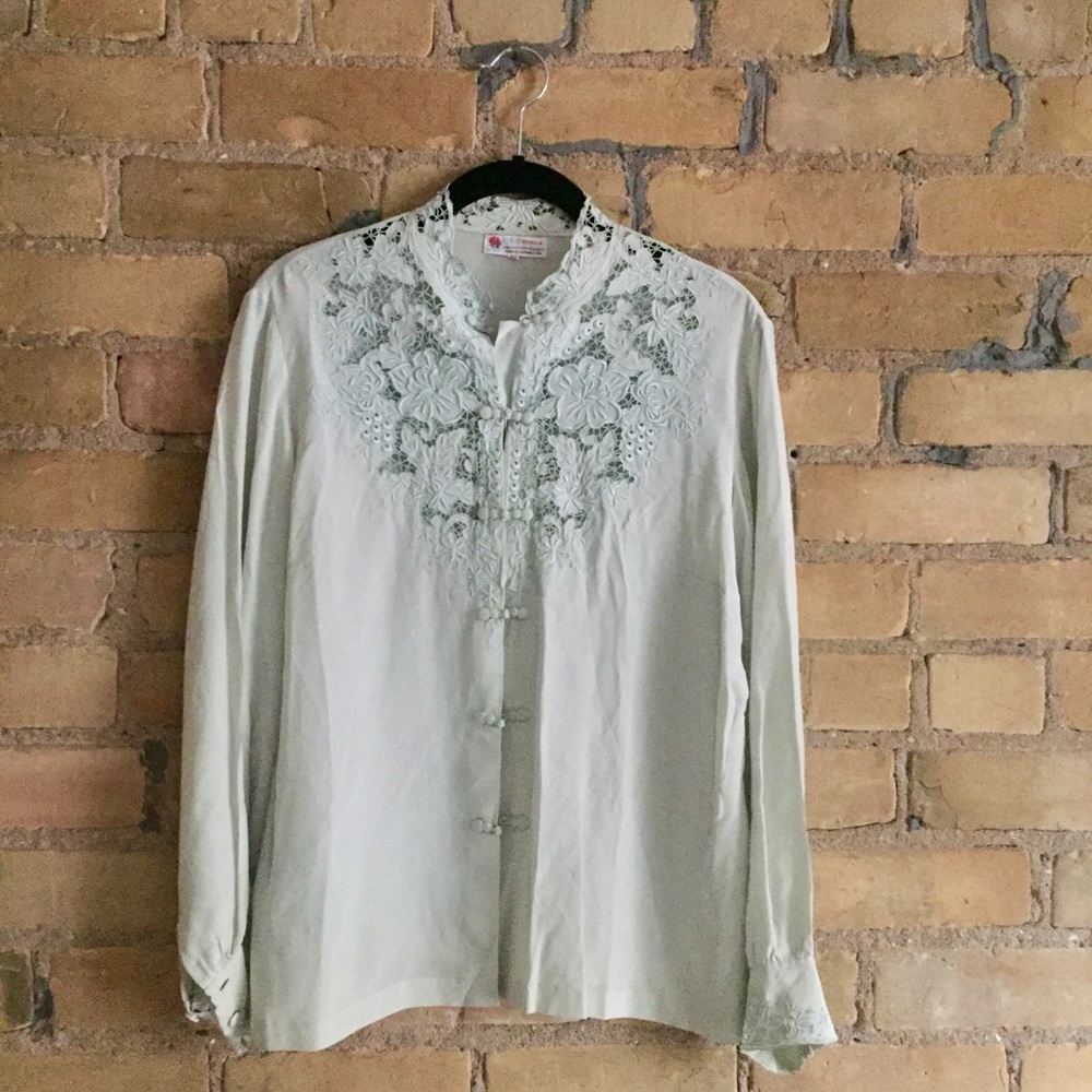 Vintage Silk embroidered blouse